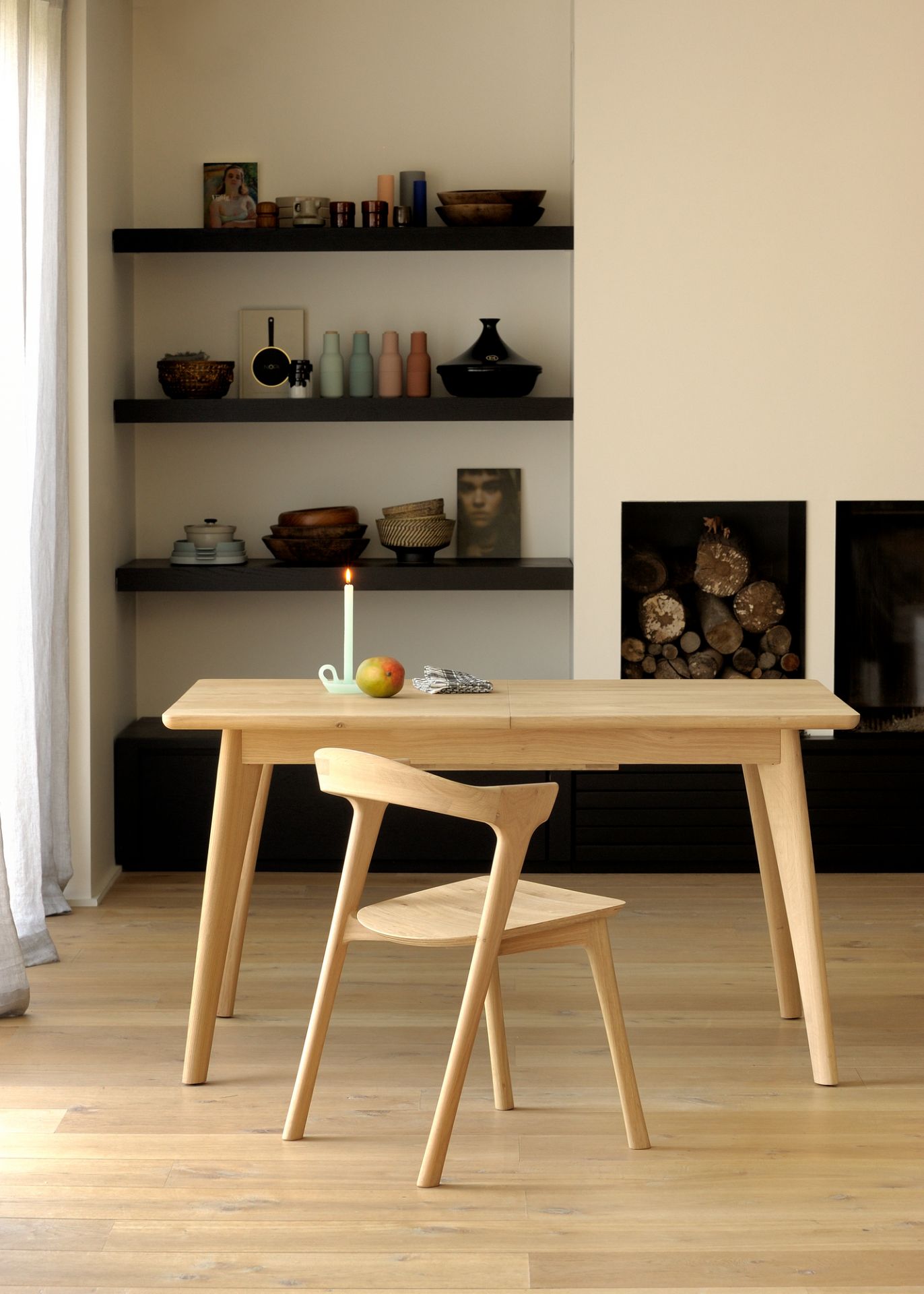 Bok chair oak without armrests Ethnicraft