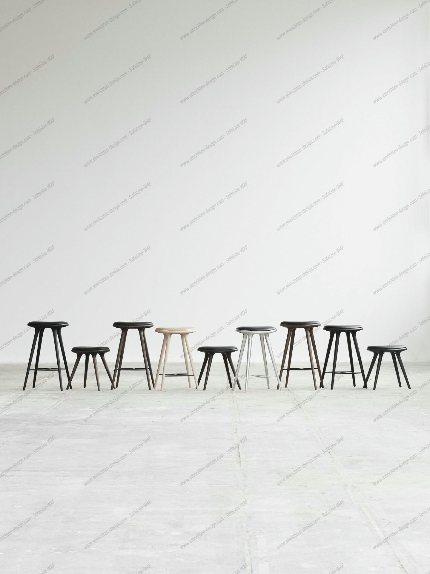 Stool / Barstool Sirka gray stained oak Mater
