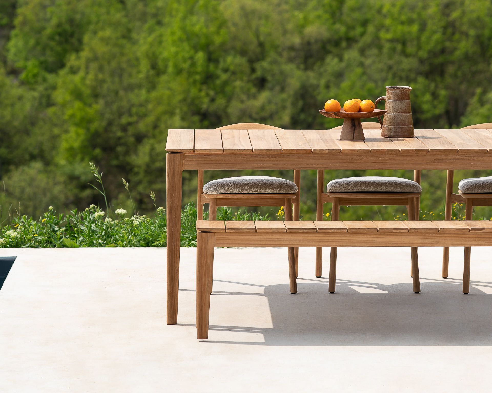 Bok Outdoor Bench 3-Seater Teak Ethnicraft