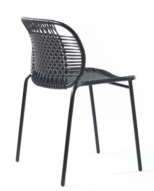 Cielo Stacking Chair Outdoor ames Black - Black