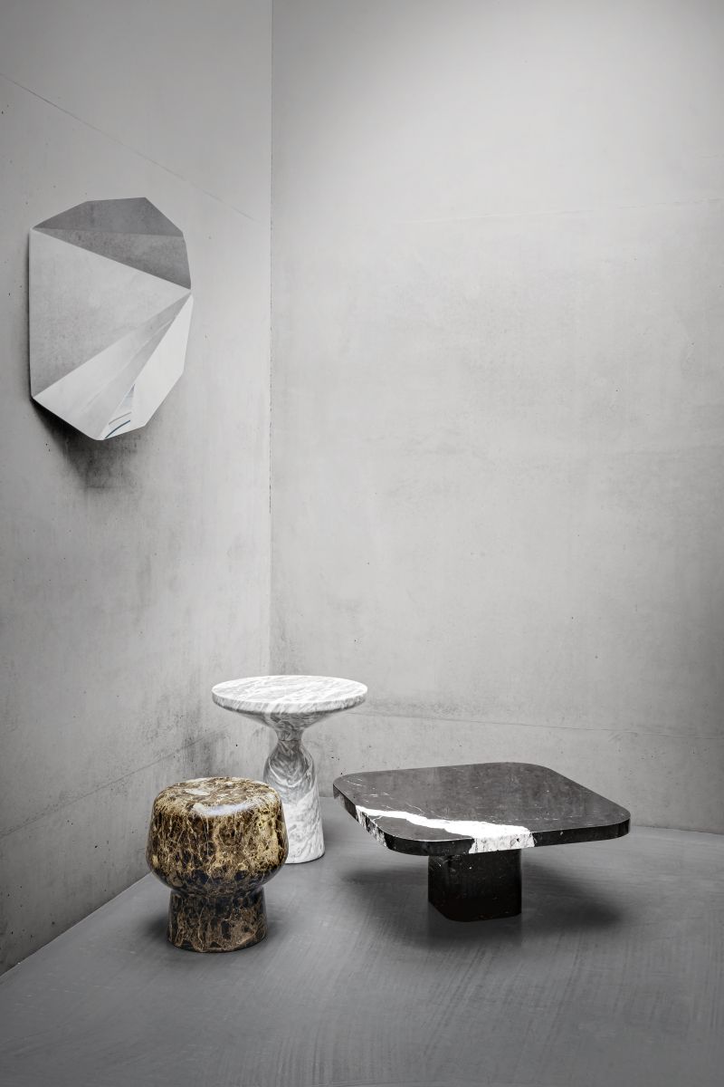 Bell Side Table Marble Grigio Nuvolato ClassiCon