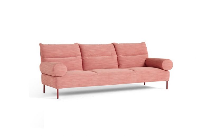 Pandarine 3 seater sofa with cylindrical armrests Hay
