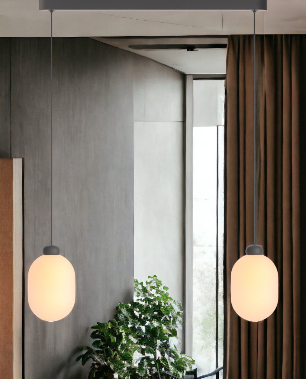 Sun Duo pendant light grey 