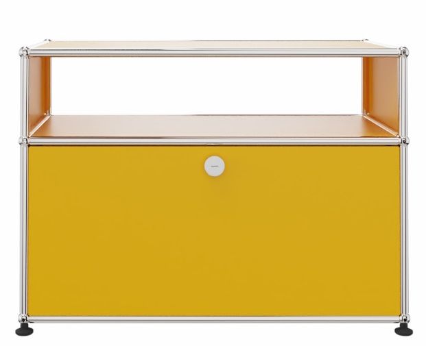 USM Haller Beistellmöbel mit Schublade goldgelb