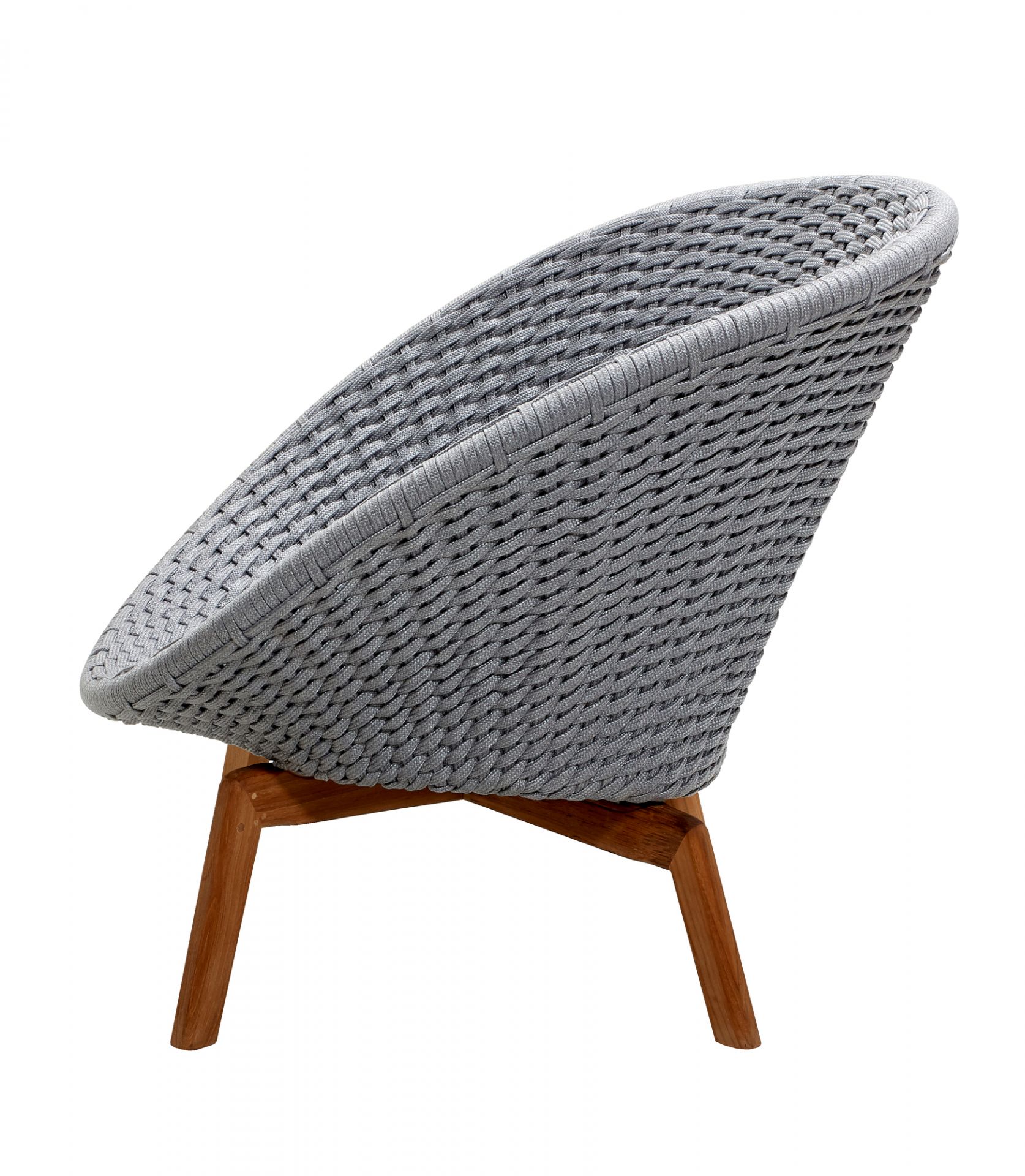 Peacock Outdoor Lounge Chair Rope Cane-Line light gray