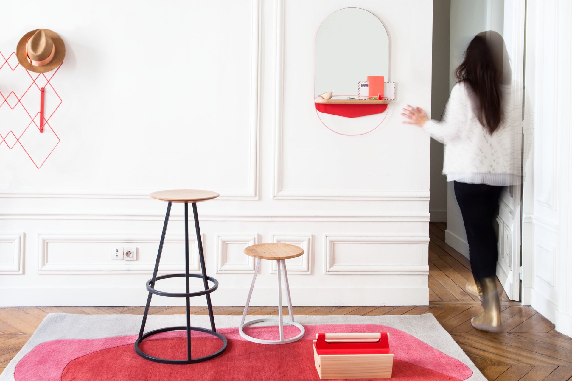 Gustave Bar stool Hartô 65 cm slate gray