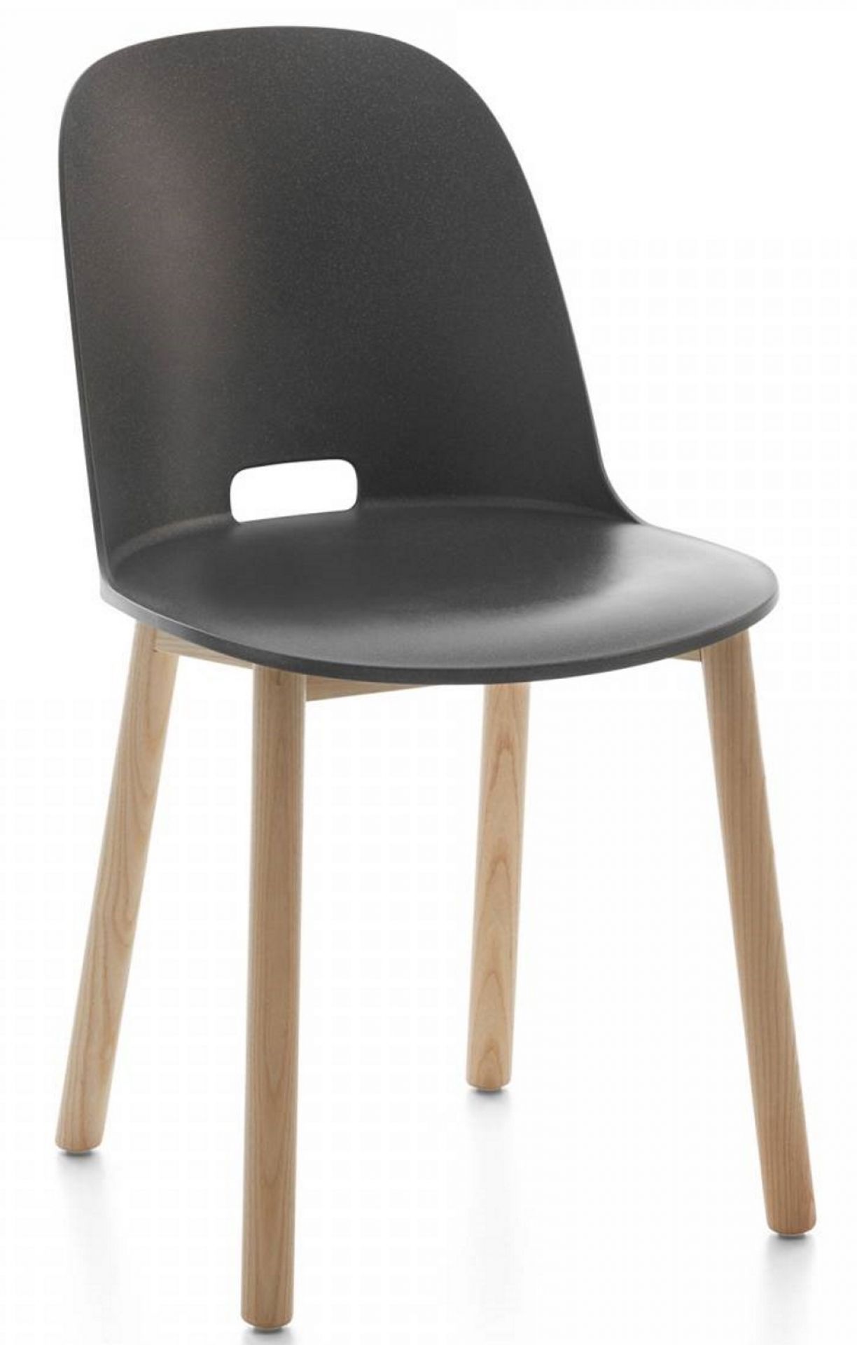Alfi Chair Stuhl hoher Rücken Emeco-dunkel grau