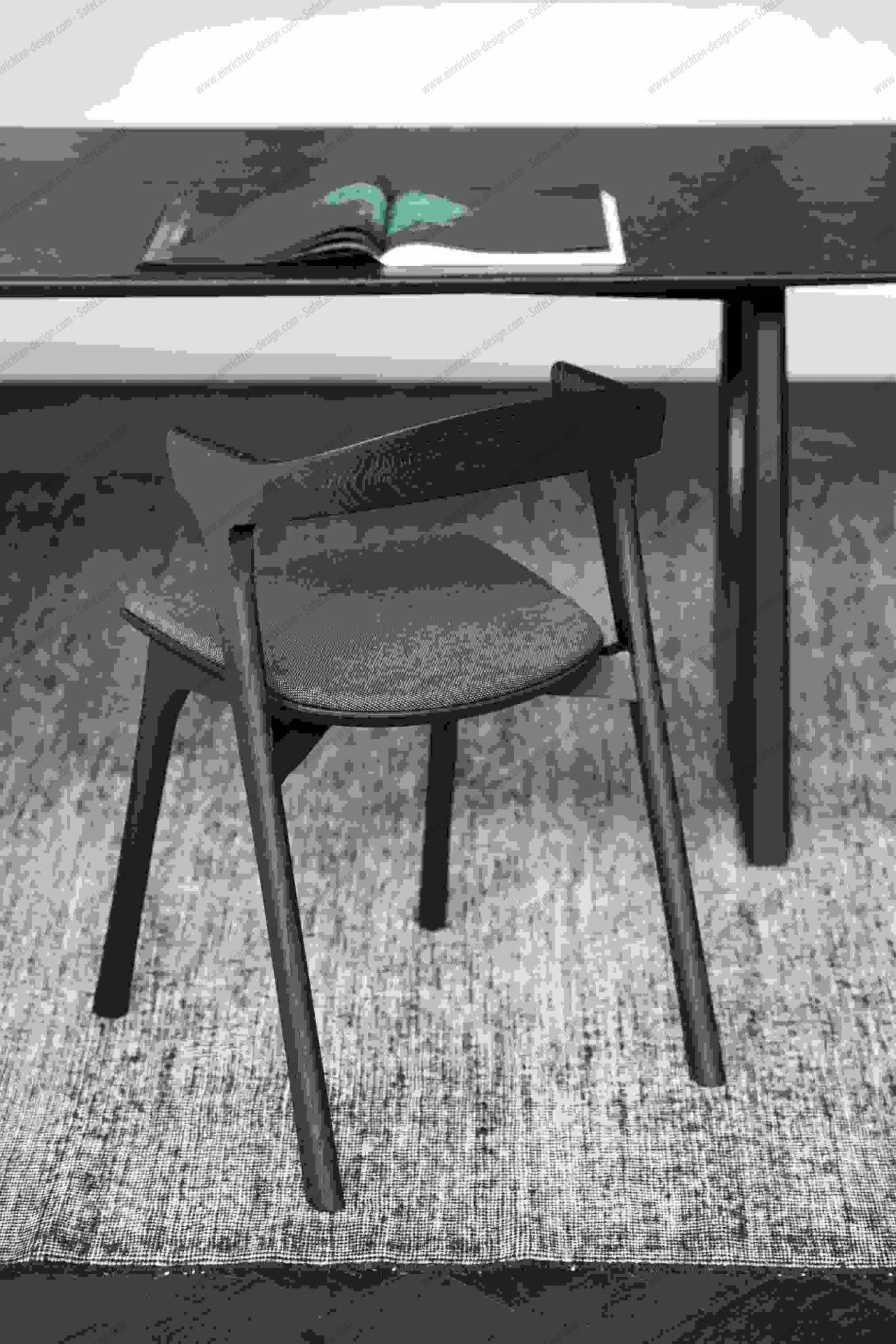 Bok chair brown oak / black fabric Ethnicraft 