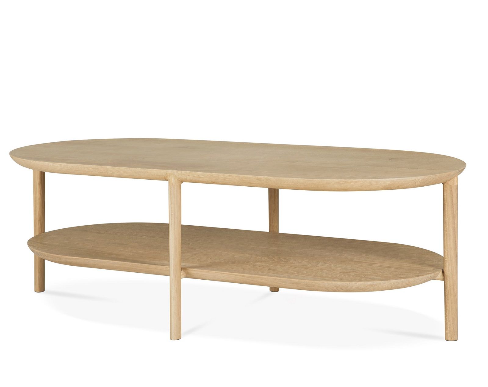 Bok Coffee table long Oak 1 shelf Ethnicraft