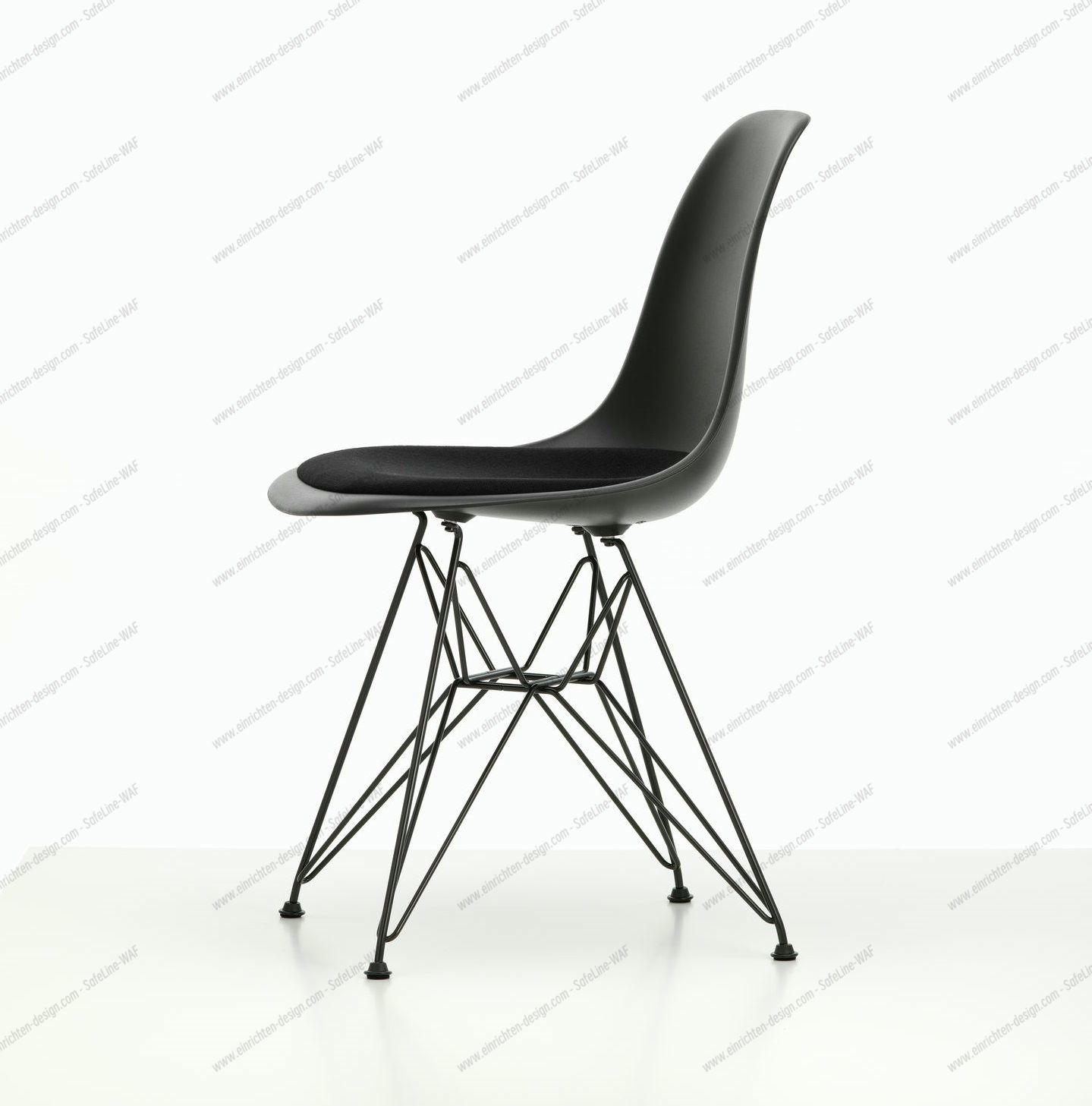 Eames Plastic Side Chair DSR Chair with seat cushion Vitra