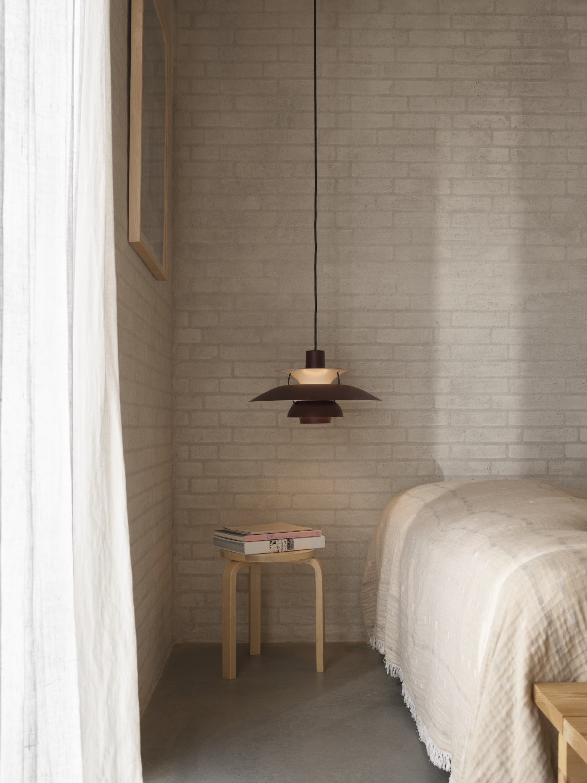 PH 5 Monochrome Pendant light Louis Poulsen Dusty Indigo