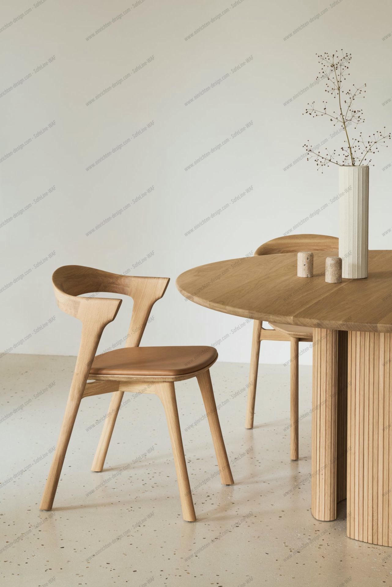 Bok chair lacquered oak - Sienna leather Ethnicraft
