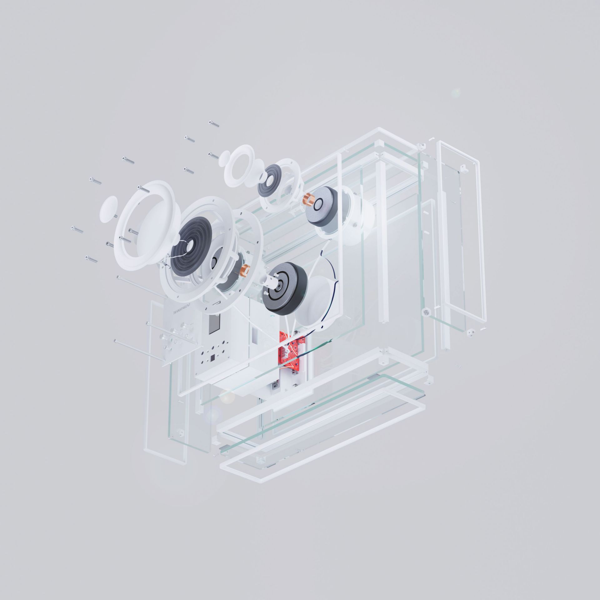 Transparent Speaker White Transparent