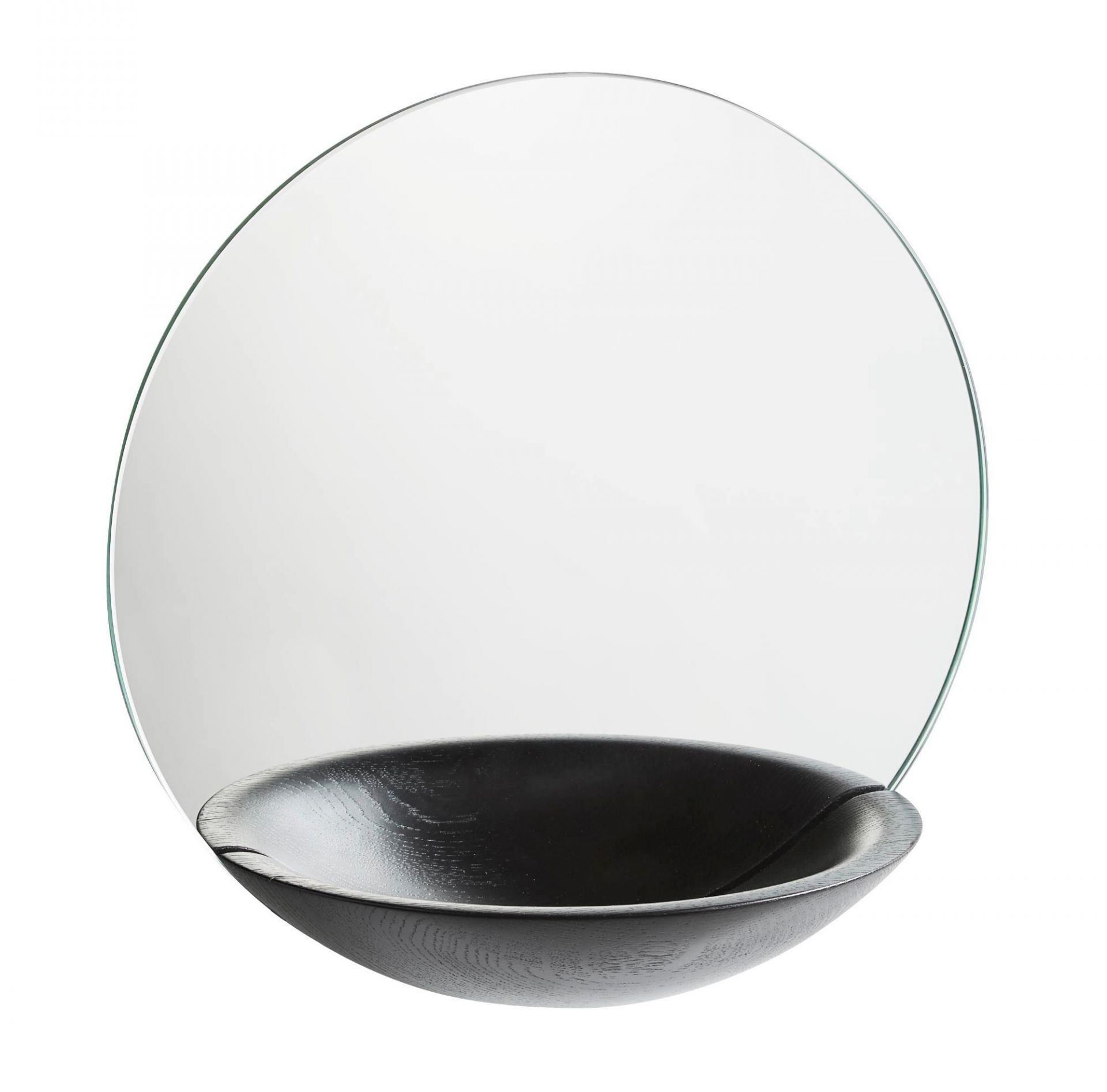 Pocket Mirror Wall mirror Large Woud-black SINGLE PIECES