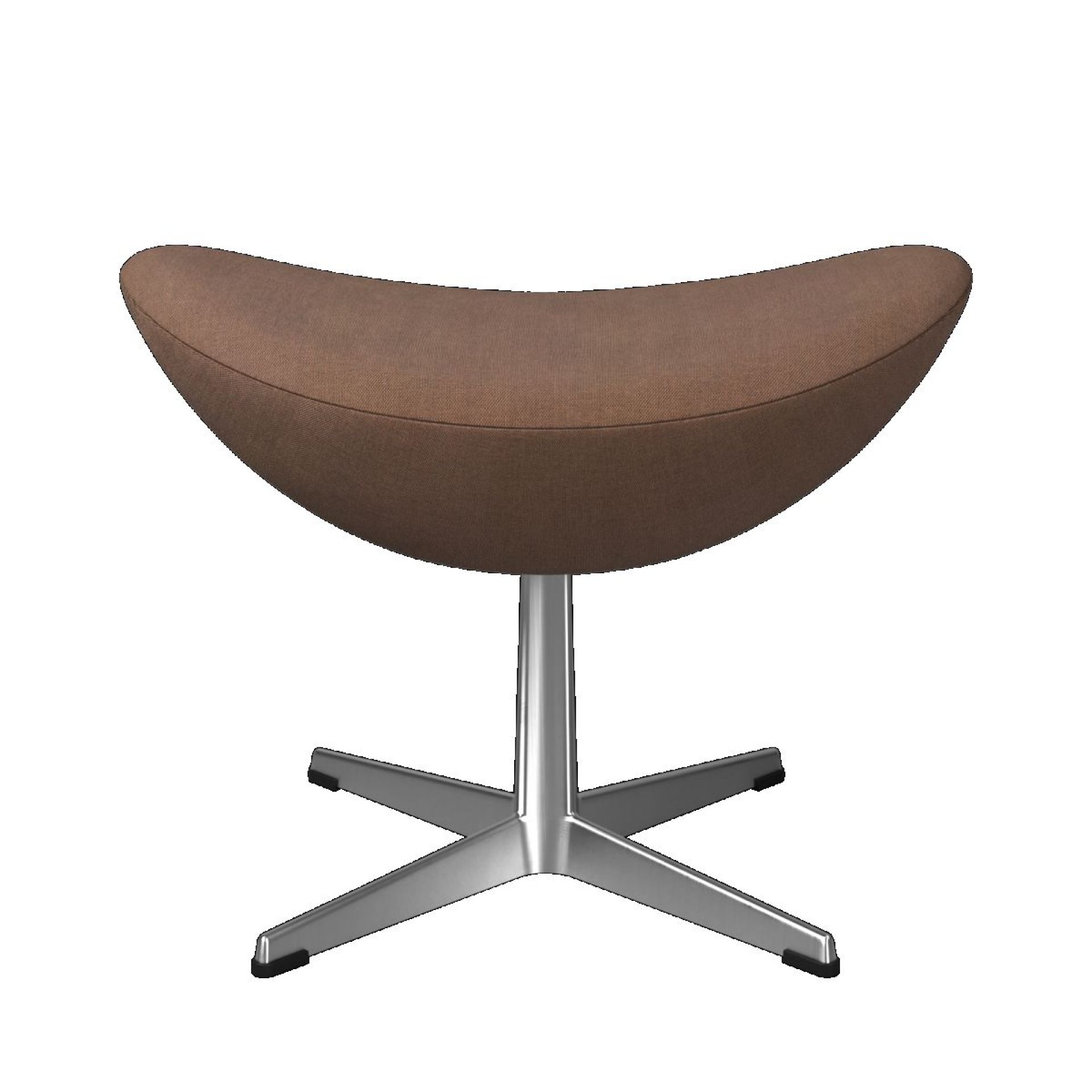 Egg Chair with Stool Re-wool Textile Fabric Brown/Nature Fritz Hansen 