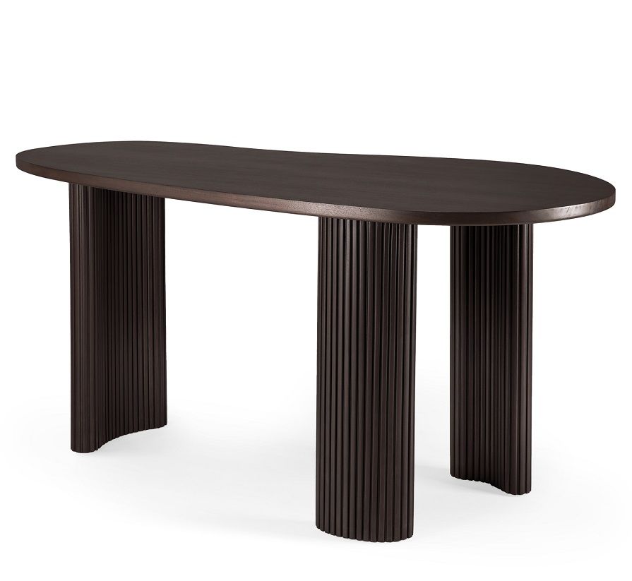 Boomerang Desk Mahogany Dark Brown Ethnicraft