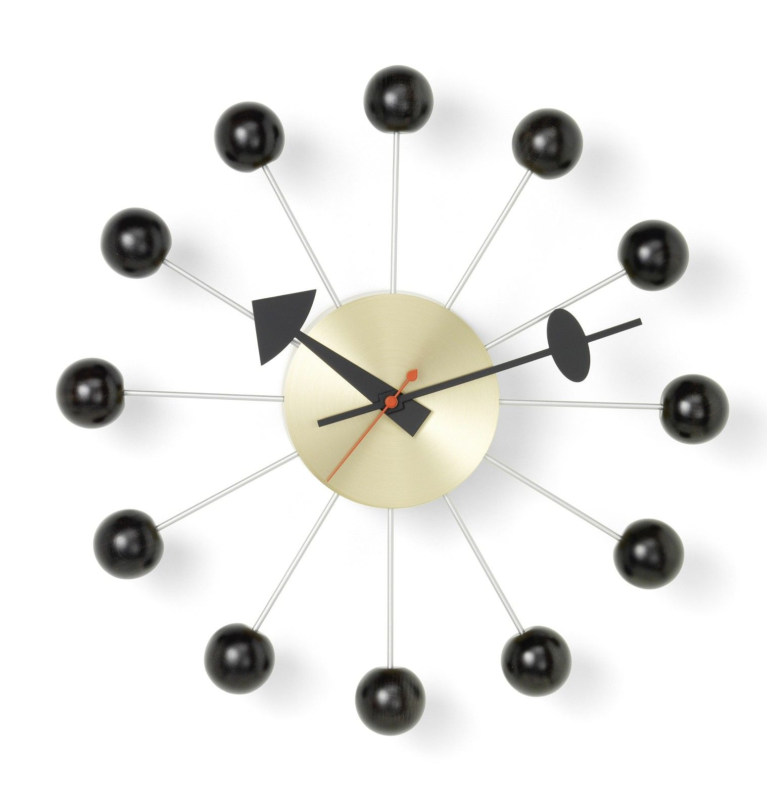 Ball Clock wall clock - black Vitra