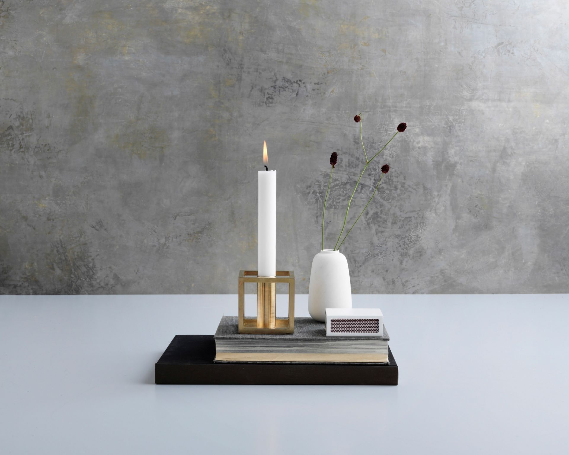Kubus 1 Candleholder Audo White SINGLE PIECES