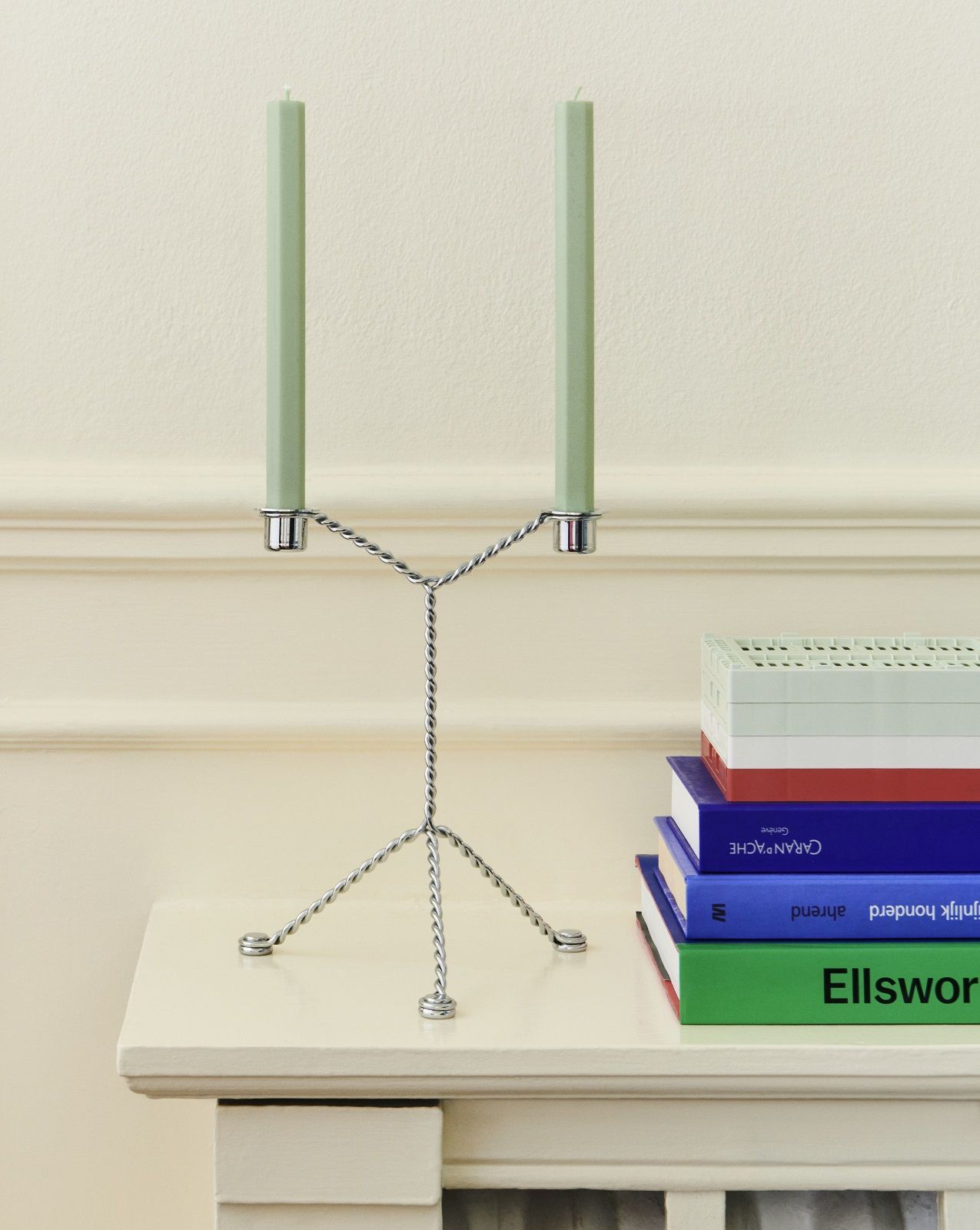 Wire Candleholder Hay