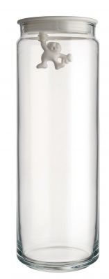 Gianni kitchen jar with lid White AMDR08 W Alessi SINGLE PIECES