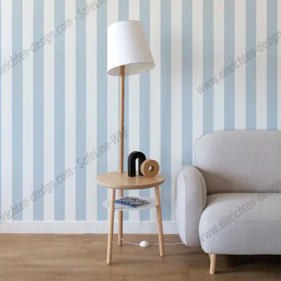 Josette side table / floor lamp Ash matt and white Hartô SINGLE PIECES