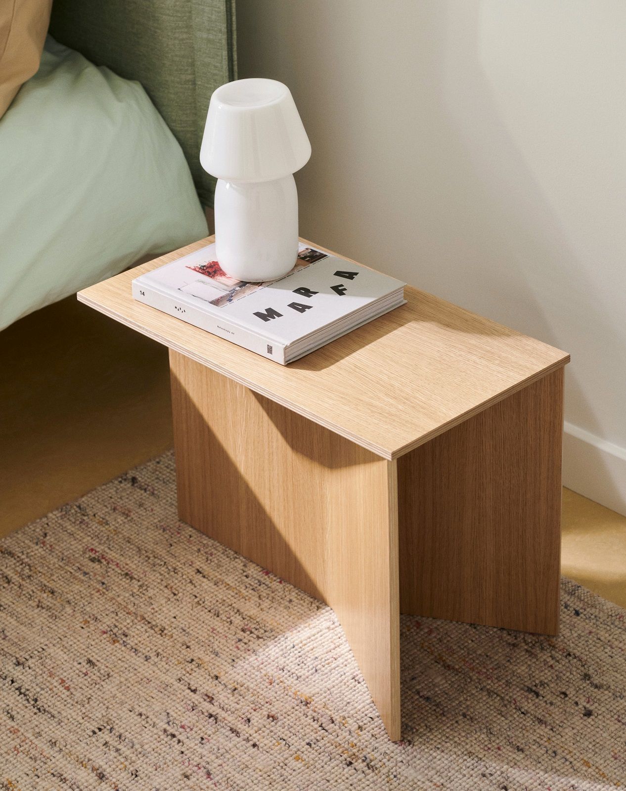 Slit Table Wood Oblong side table / coffee table Hay