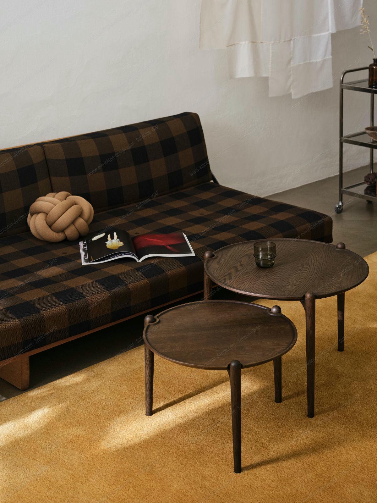 Aria Side table Low - Dark Oak Design House Stockholm