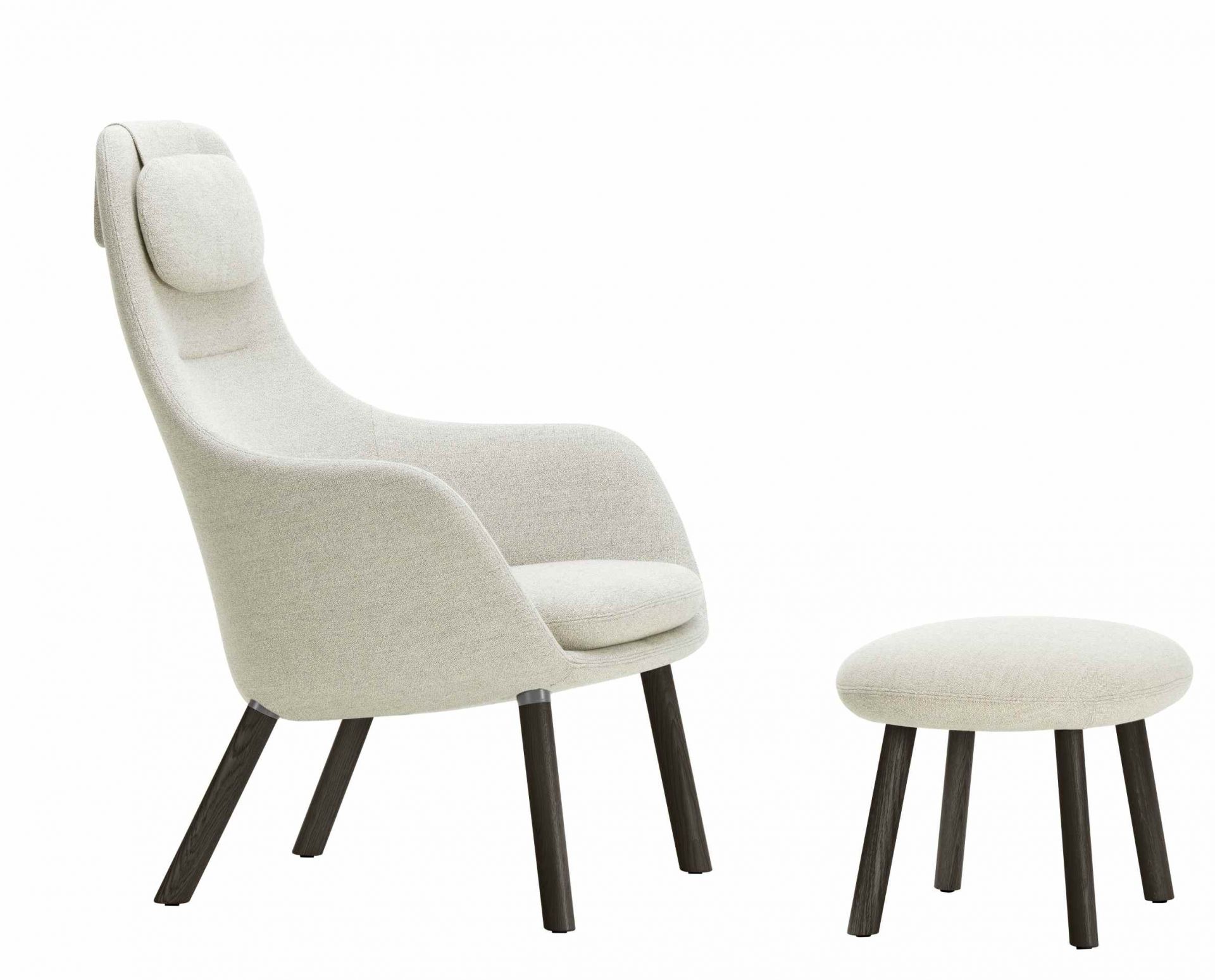 Hal Lounge Chair Armchair + Ottoman Seat Cushion loose Vitra  