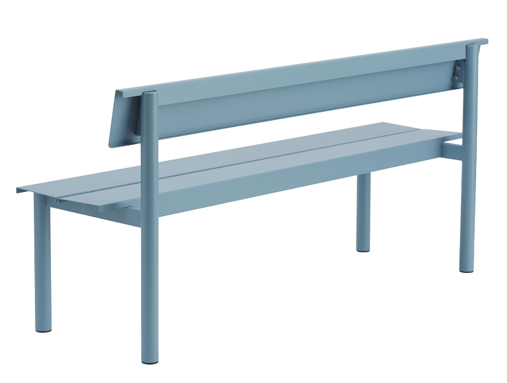 Linear Steel Bench Outdoor bench with backrest 170x34 cm Muuto