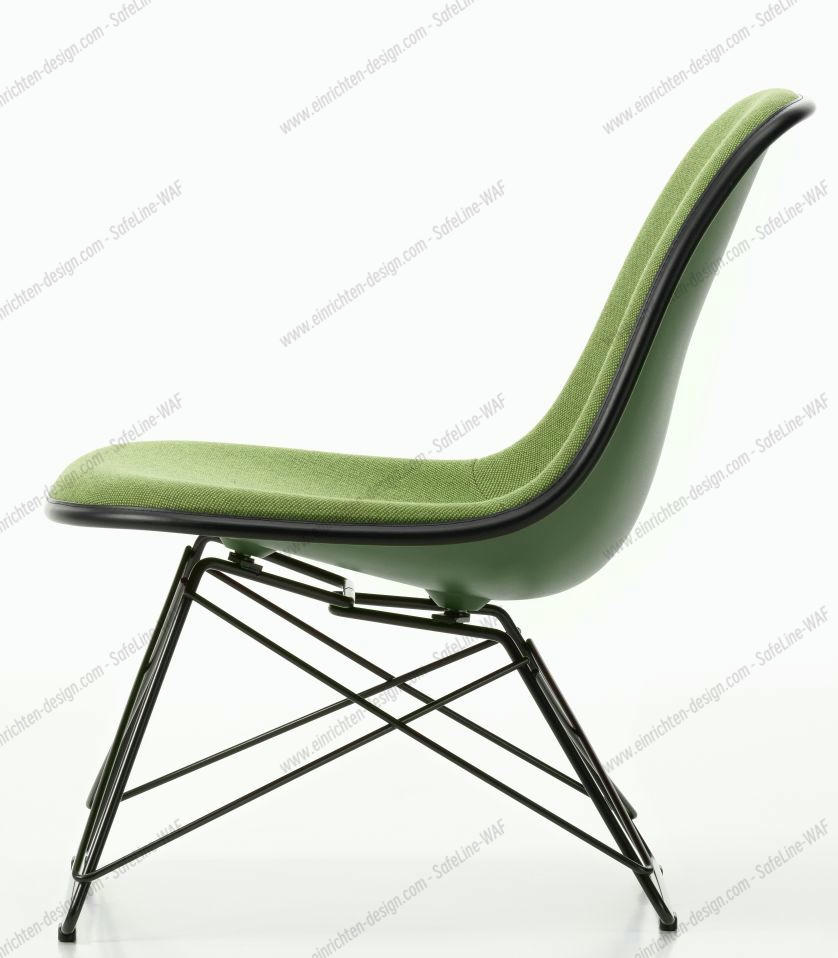 Eames Plastic Side Chair LSR Chair Fully upholstered Vitra