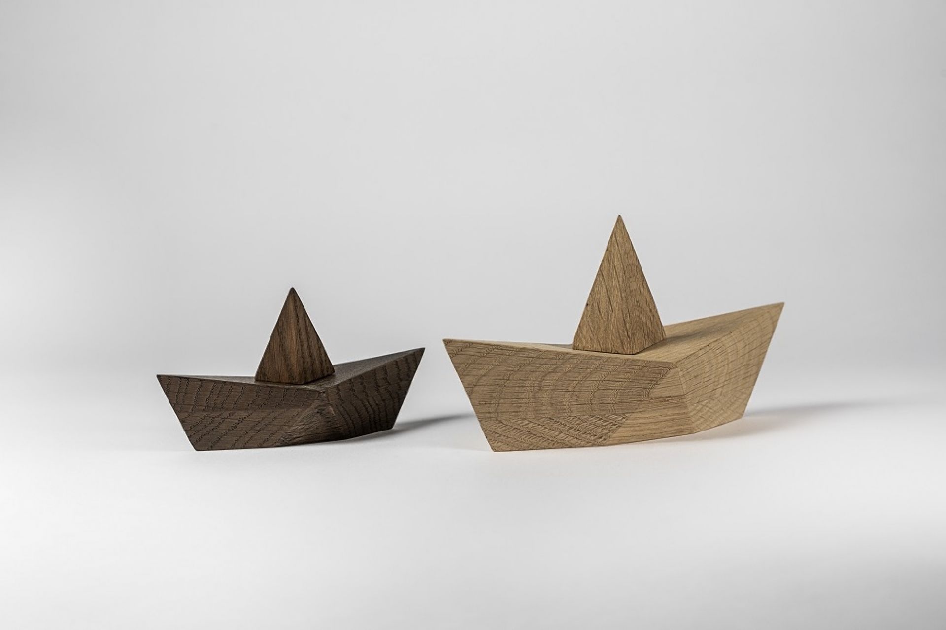 Admiral Paper boat Decoration figure Wood Boyhood large Oak smoked SINGLE PIECES