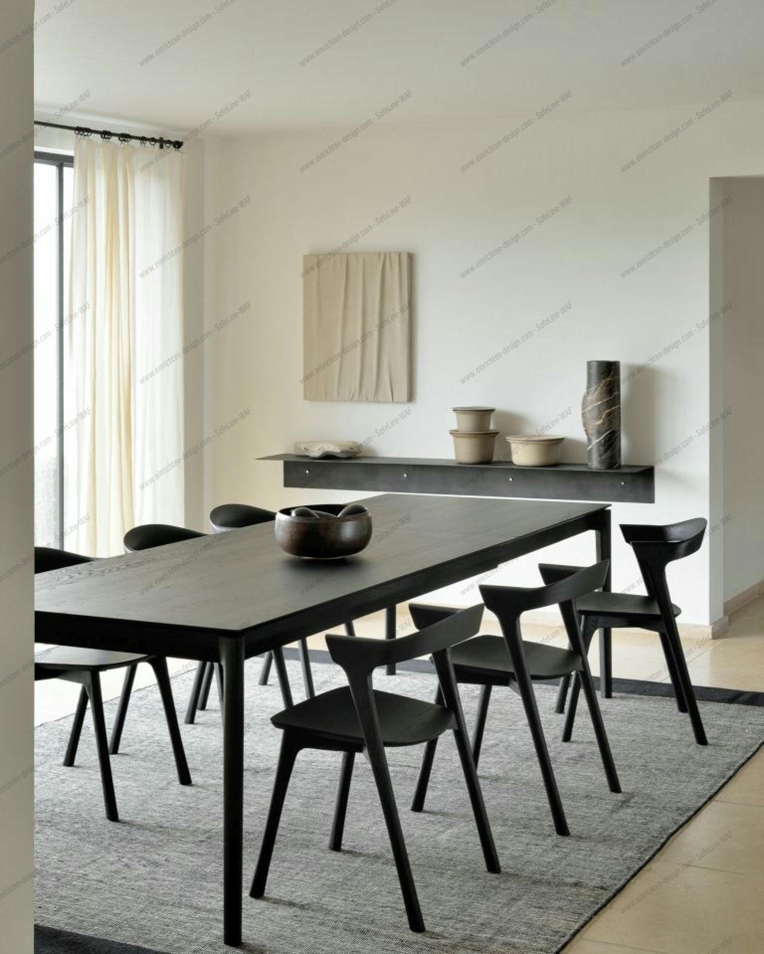 Bok Extendable Table Oak Black Ethnicraft