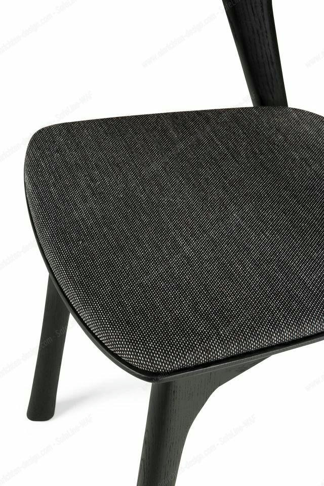 Bok chair brown oak / black fabric Ethnicraft 