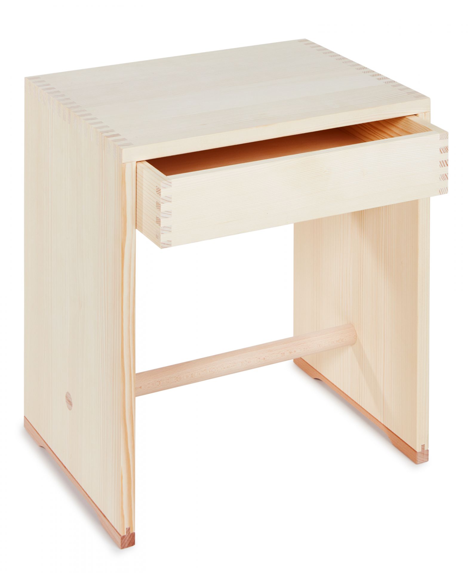 Ulmer Drawers Stool Natural wb form