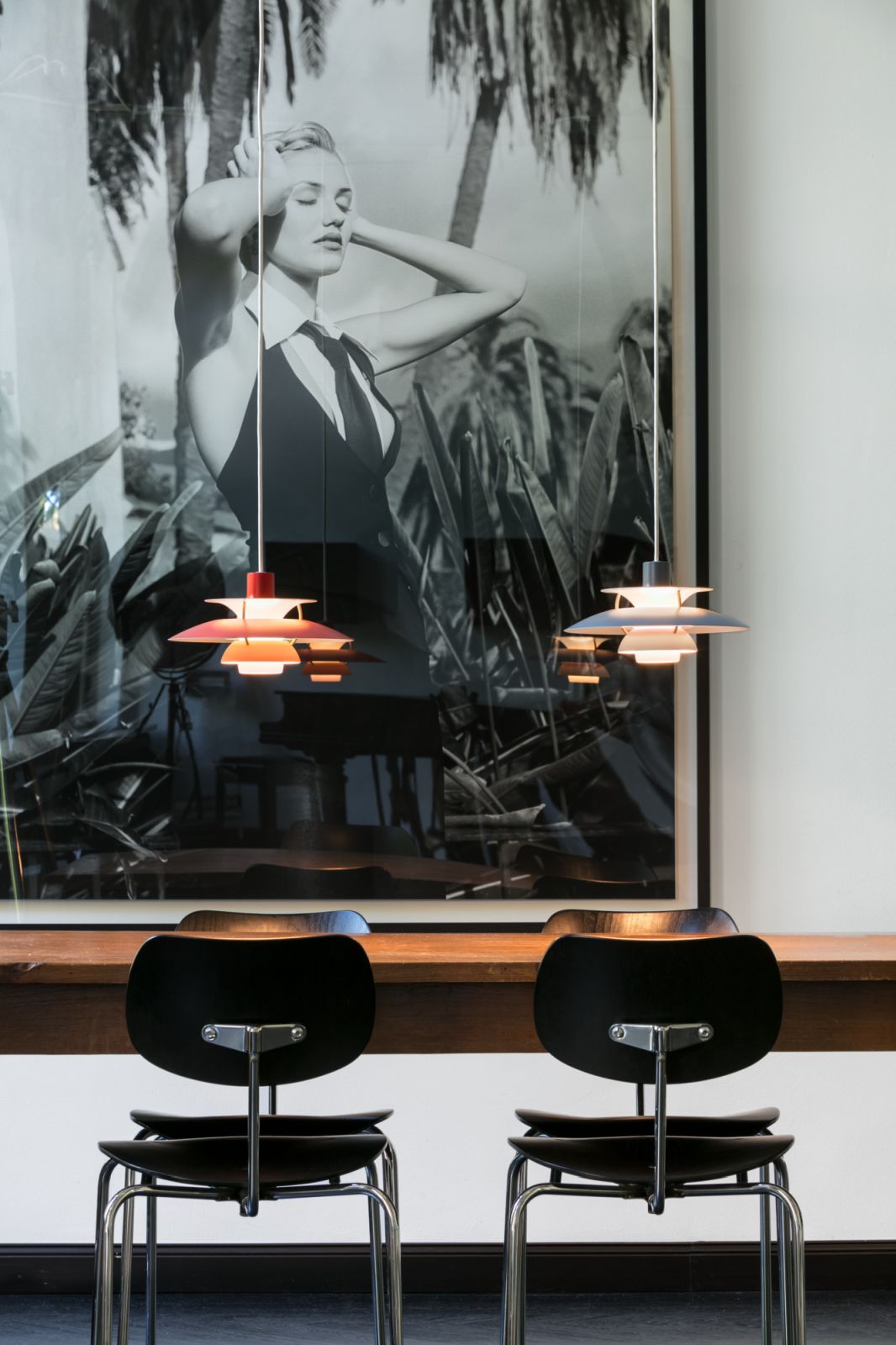 PH 5 Pendant Light Pastel Louis Poulsen Pastel Oyster Grey - Blue Pink