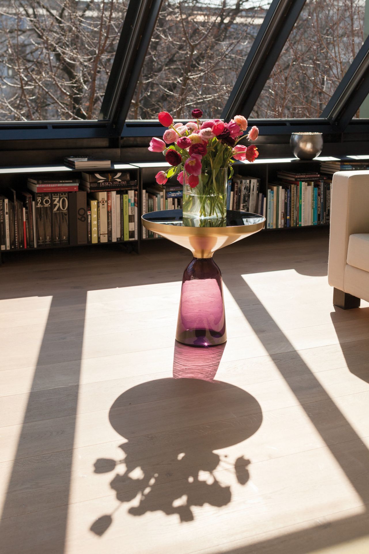 Bell Side Table ClassiCon Brass Amethyst Violet