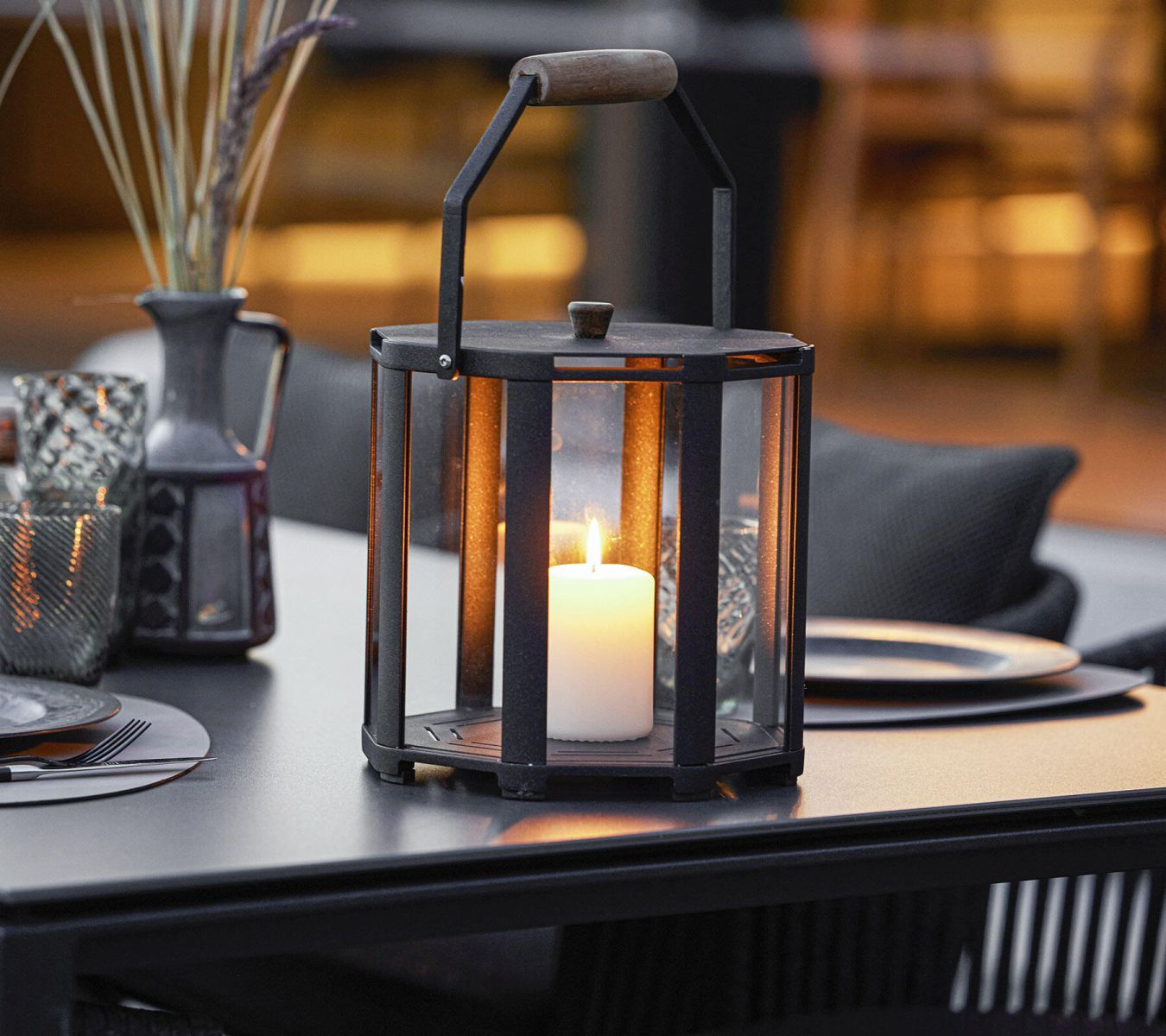 Lightlux Lantern Teak Small Cane-Line