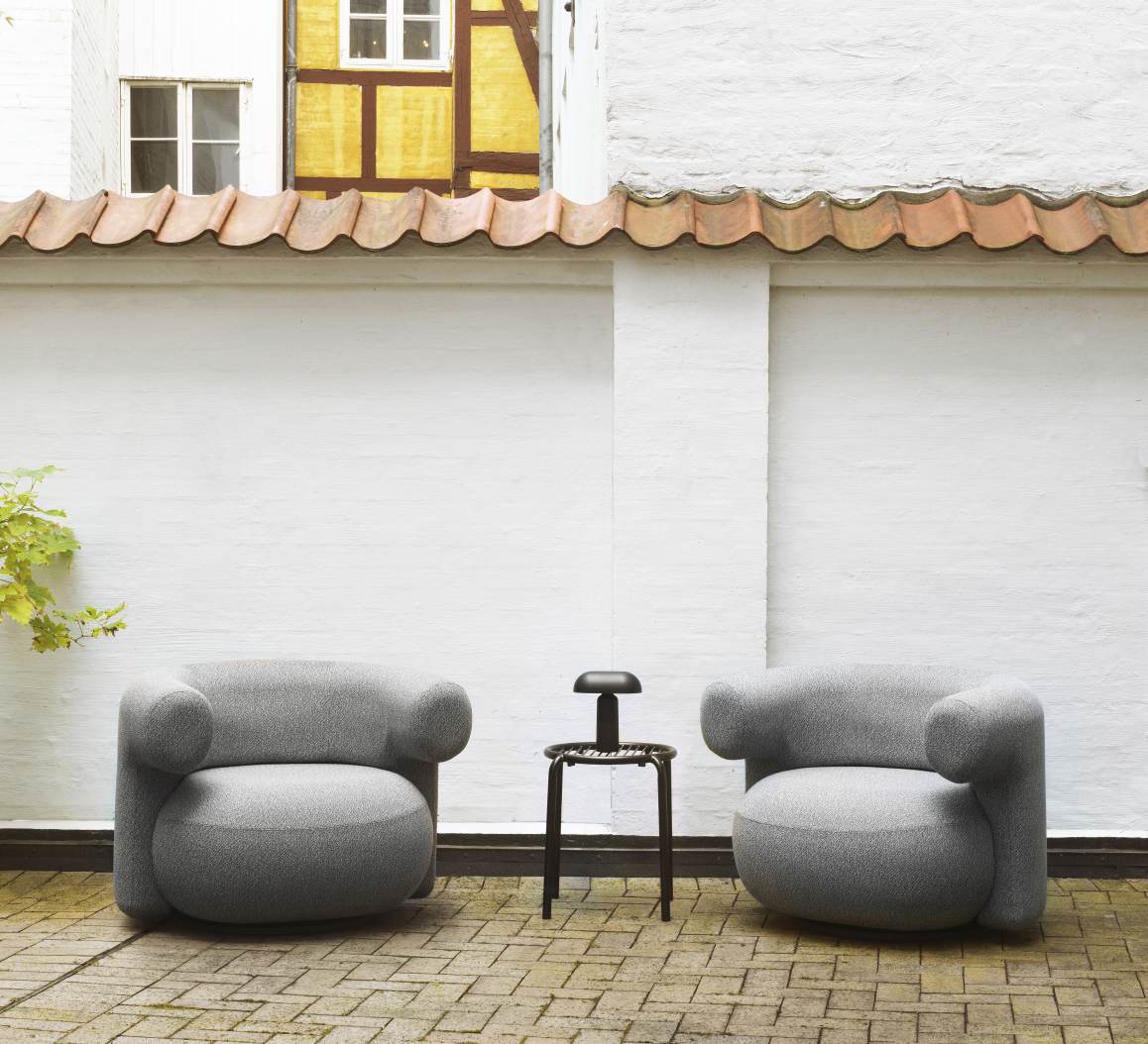 Burra Lounge Chair Armchair with reverse swivel function Outdoor Normann Copenhagen