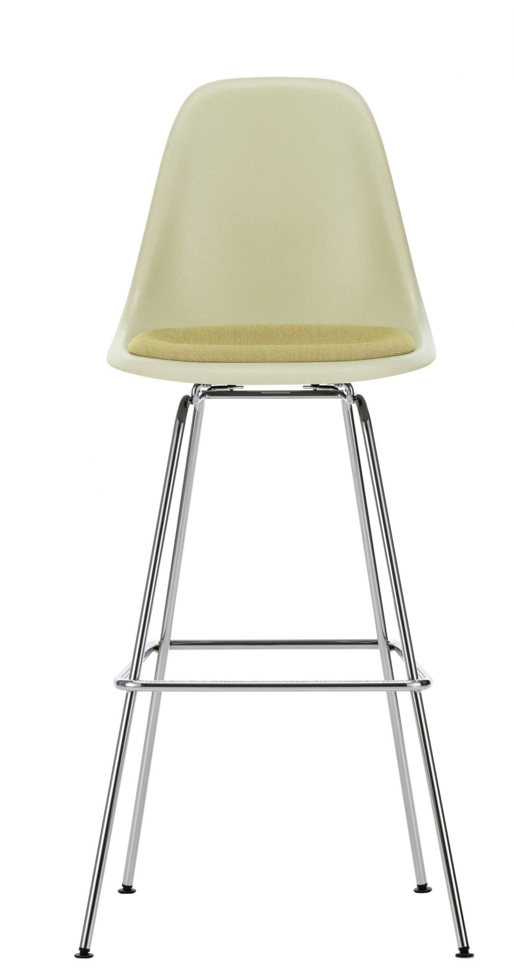 Eames Fibreglass Bar Stool High Bar stool with seat cushion Vitra 