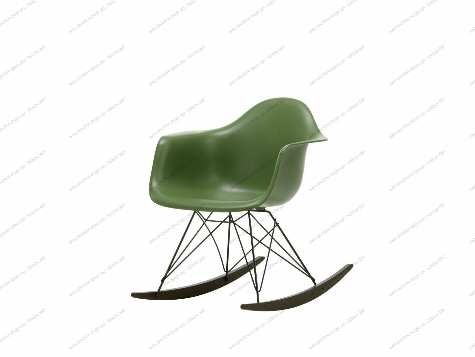 Eames Plastic Arm Chair RAR Rocking Chair Vitra Maple yallowish - Chrom - Black