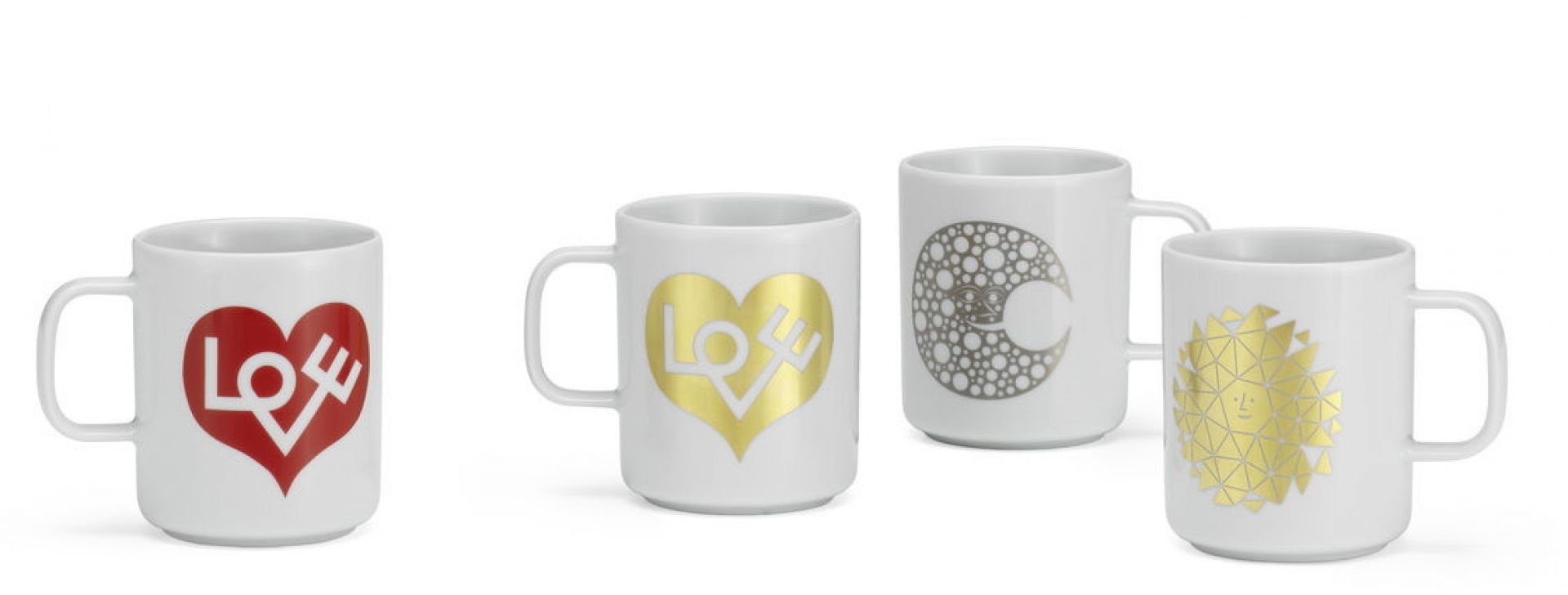 Coffee Mugs NEW Love Heart gold cup Vitra SINGLE PIECES