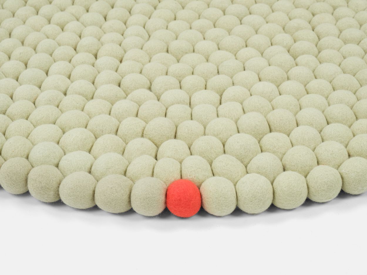 Big One Round Felt carpet Ø 300 cm myfelt Green beige