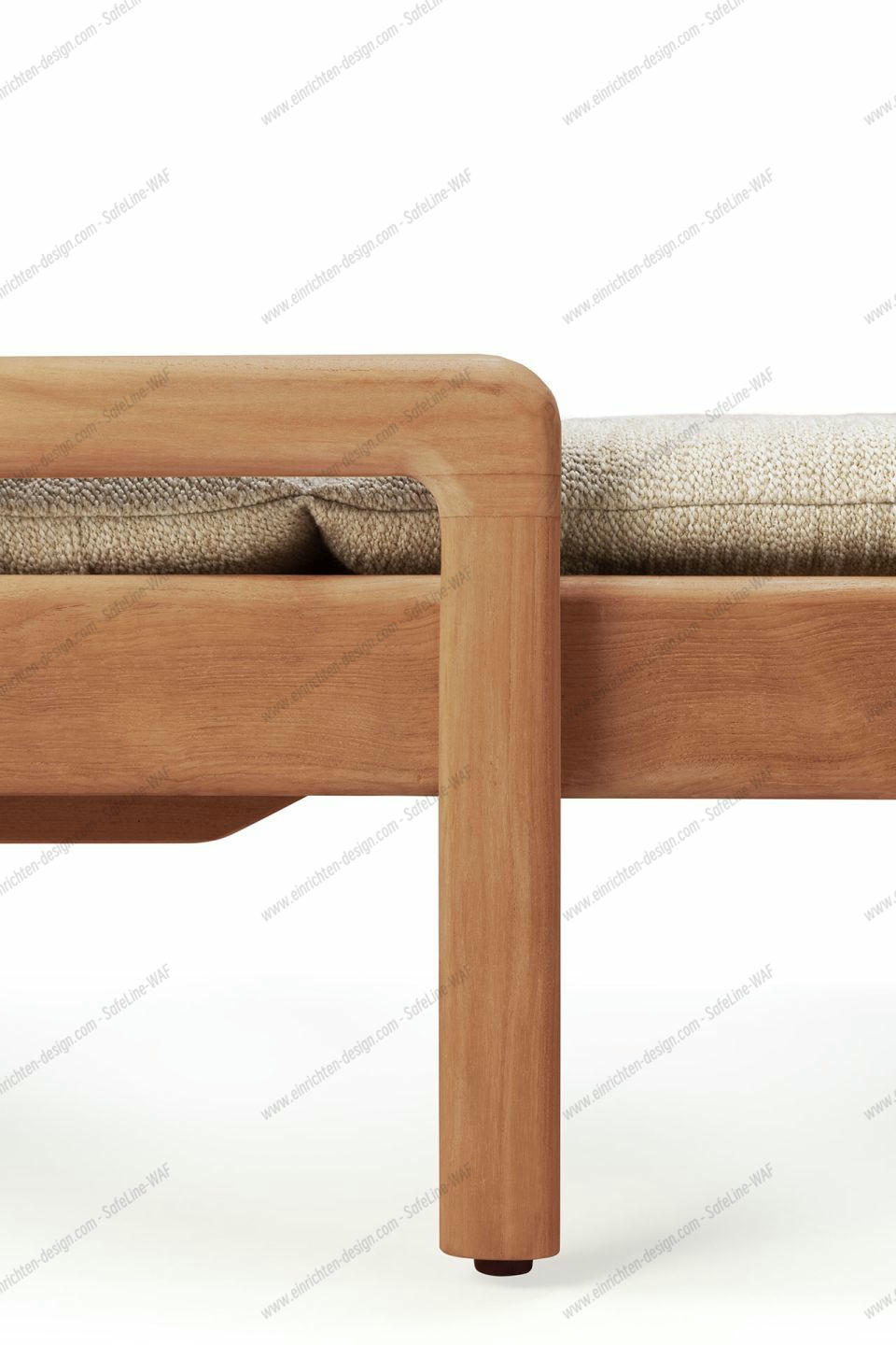 Jack Outdoor Adjustable Lounger Teak Ethnicraft Natural