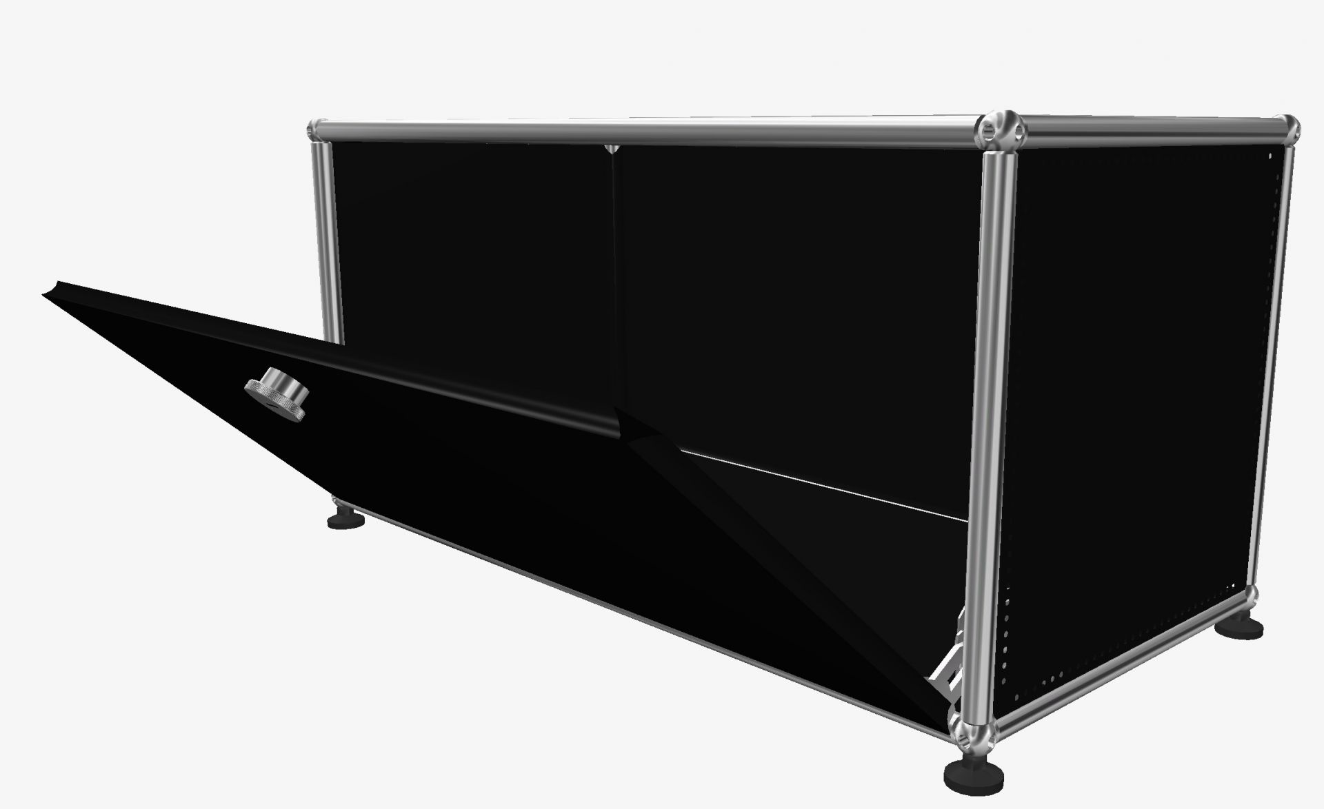 USM Haller Lowboard 1 Flap Graphite black - FAST DELIVERY