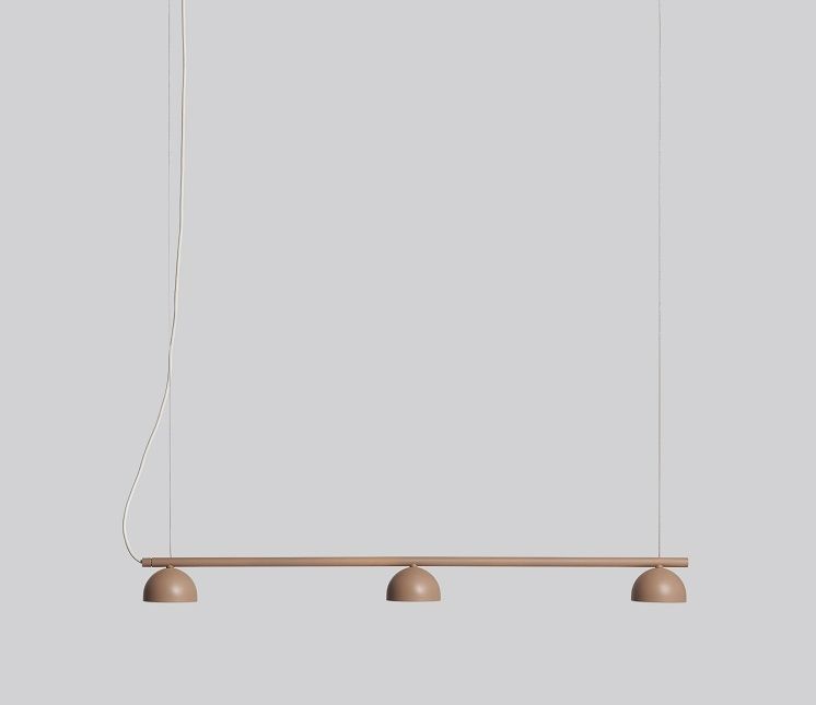 Blush rail 3 Pendant lamp Pendant lamp beige Northern