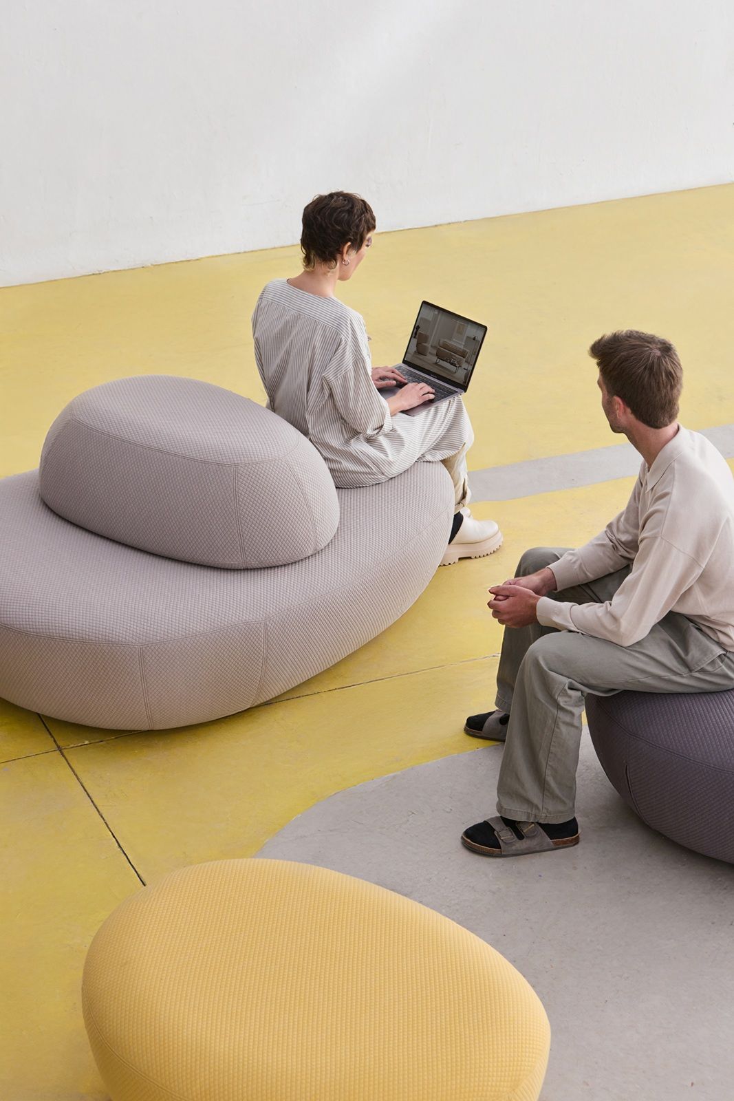 Sisters pouf stool Softline