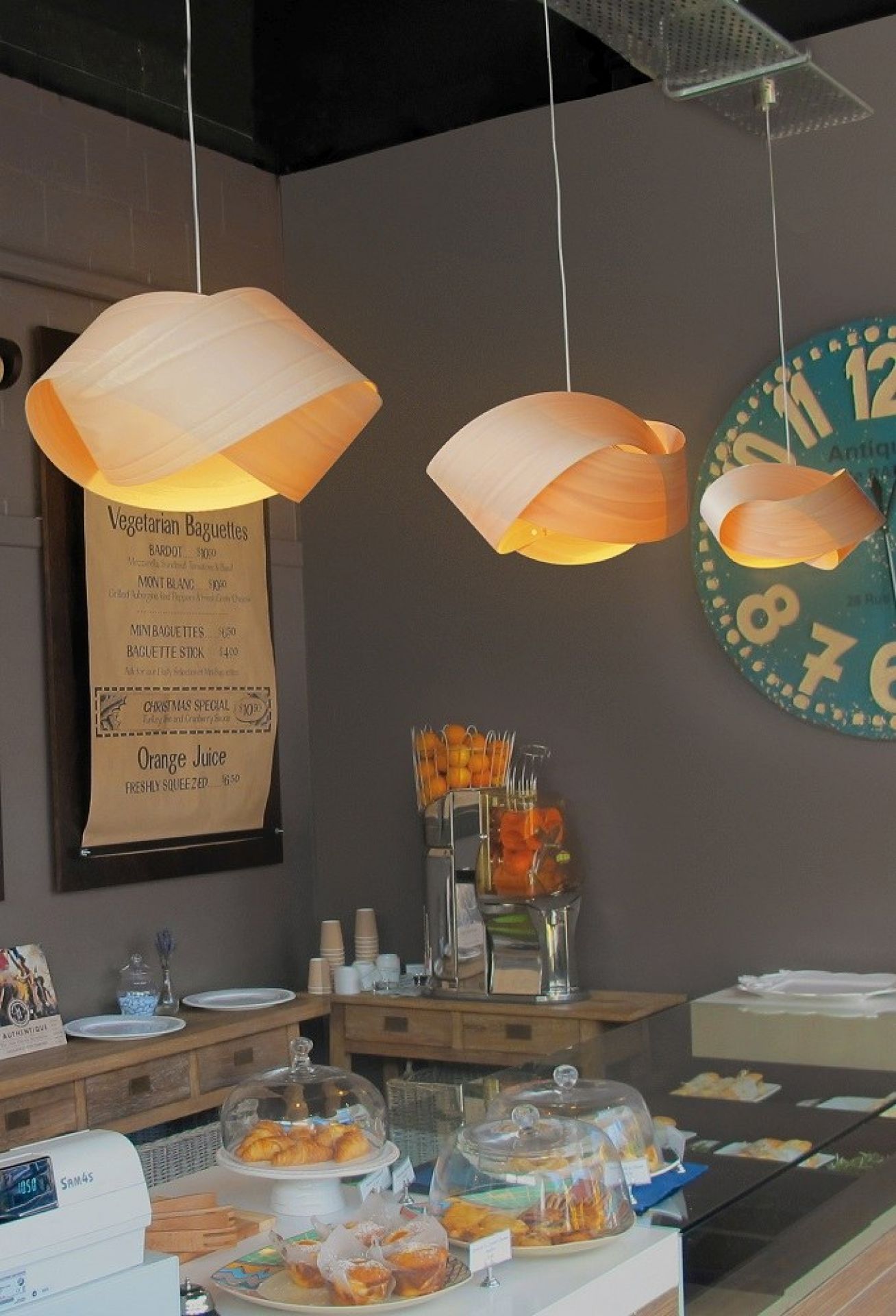 Nut Suspension Pendant Lamp Cable and Canopy in Black Shade in Orange LZF Lamps