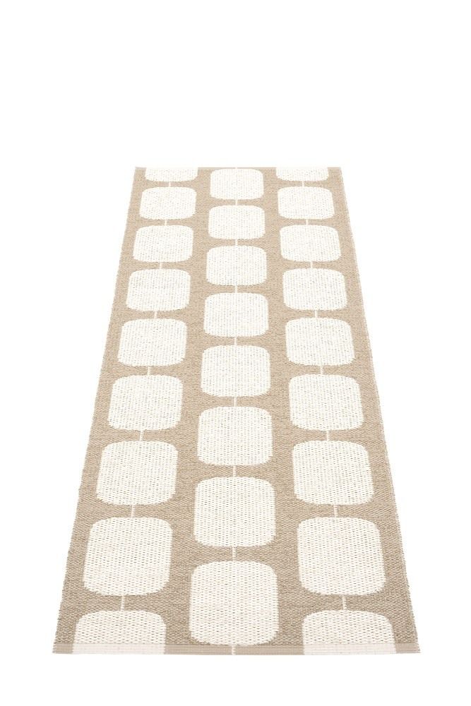 Sten Plastic carpet 70x200 cm Pappelina Nougat/Vanilla