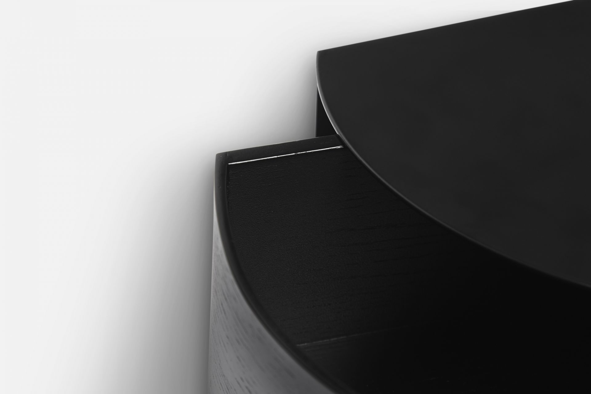 Wallie Wall drawer Shelf Black Woud