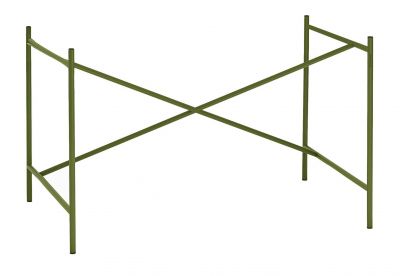 Eiermann 1 Table frame Richard Lampert Cross strut centre - Olive green - W 110 x H 66 x D 78 cm